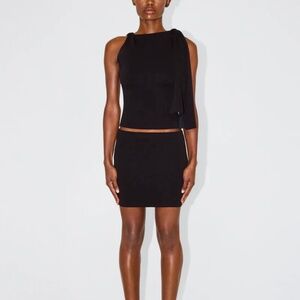 Khy sueded stretch knotted top